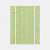 Groene en witte strepen op fleece deken (Voorkant)