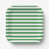 Groene en witte strepen papieren bordje (Voorkant)