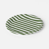 Groene en witte strepen papieren bordje (Gekanteld)