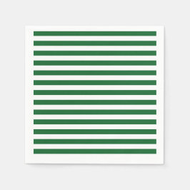 Groene en witte strepen Papieren servetten