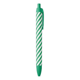 Groene en witte strepen patroon blauwe inkt pen