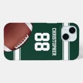 Groene en witte strepes Jersey Net IJzer Football Case-Mate iPhone Case (Achterkant (horizontaal))