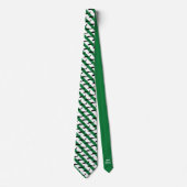 Groene en Witte Stripe HH-60 Pattern Kerstmis Stropdas (Voorkant)