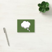 Groene en Witte Talk Bubble Persoonlijke Naam Post-it® Notes (Kantoor)
