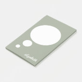 Groene en Witte Talk Bubble Persoonlijke Naam Post-it® Notes (Schuin)