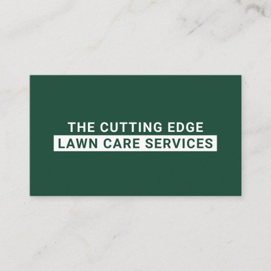 Groene en witte verzorging visitekaartje (Voorkant)