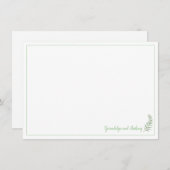 Groene en Witte Vlees - Aangepersonaliseerde platt Kaart (Voorkant / Achterkant)