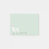 Groene en witte vlek Llama zeggen iets Post-it® Notes (Voorkant)