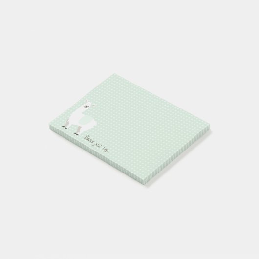 Groene en witte vlek Llama zeggen iets Post-it® Notes (Schuin)