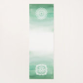 Groene en witte Waterverf Kroon & roet Chakra Yogamat (Achterkant)