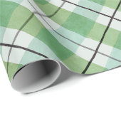 Groene en witte Waterverf Pset Cadeaupapier (Rol Hoek)