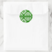 Groene en witte wervelingen St. Patrick's Day Stic Ronde Sticker (Tas)