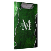 Groene en Zilveren Marmeren Agaat Klembord (Rechts)