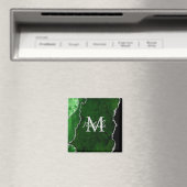 Groene en Zilveren Marmeren Agaat Magneet (Insitu (Vaatwasser))