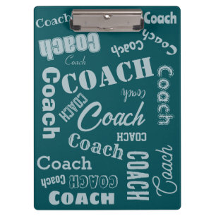 Groene en Zilverige persoonlijke Coach Gift Name A Klembord