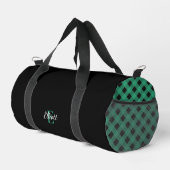 Groene en zwarte Buffalo Plaid Monogrammed Plunjezak (Rechterhoek)