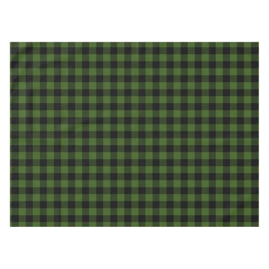 Groene en zwarte buffelplaat tafelkleed (Voorkant (Horizontaal))
