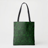 Groene en zwarte faux kant draagtas (Voorkant)