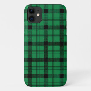 Groene en Zwarte Gezellige Plaids iPhone 11 Hoesje