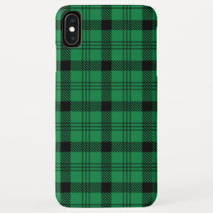 Groene en Zwarte Gezellige Plaids iPhone XS Max Hoesje