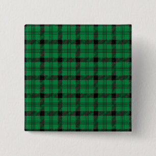 Groene en Zwarte Gezellige Plaids Vierkante Button 5,1 Cm