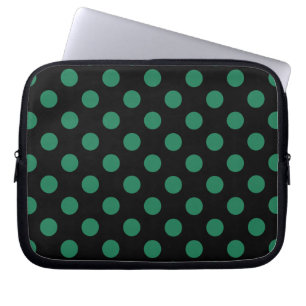 Groene en zwarte haarpunten laptop sleeve