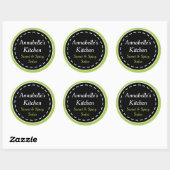 Groene en Zwarte Keuken Stickers (Vel)