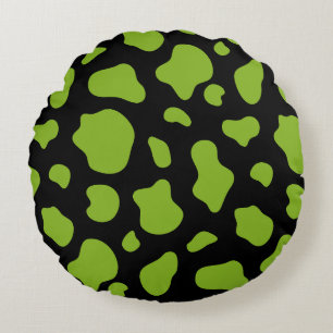 Groene en zwarte koeienprint decoratieve kussen