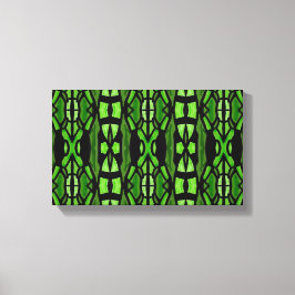 Groene en zwarte kunst aan de muur canvas afdruk