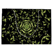 Groene en zwarte natuur hypnose fractal groot cadeauzakje (Achterkant)