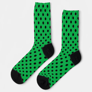 Groene en zwarte poka Dots Sokken