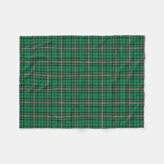 Groene en zwarte porties fleece deken (Voorkant (Horizontaal))