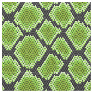 Groene en Zwarte Slangenhuid Stof