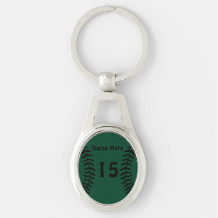 Groene en zwarte Softball Gifts for Girls, Sleutel Sleutelhanger