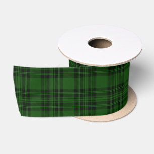 Groene en Zwarte Stewart Kersttartan Lint