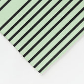 Groene en zwarte streep fleece deken (Hoek)