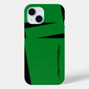 Groene en zwarte streep op Stripe Minimalist, naam