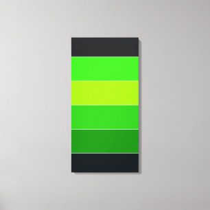 Groene en zwarte strepen canvas afdruk