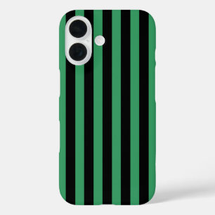 Groene en zwarte strepen van snoep iPhone 16 hoesje