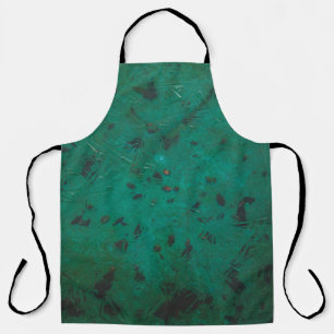 Groene en zwarte verf schort