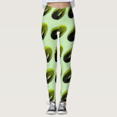 Groene en zwarte verloopringen leggings (Voorkant)