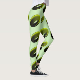 Groene en zwarte verloopringen leggings