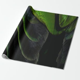 Groene en zwarte vlechttextiel cadeaupapier