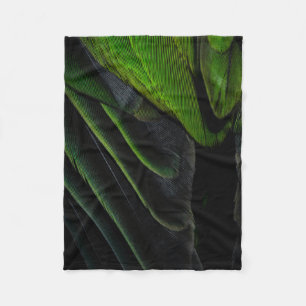 Groene en zwarte vlechttextiel fleece deken