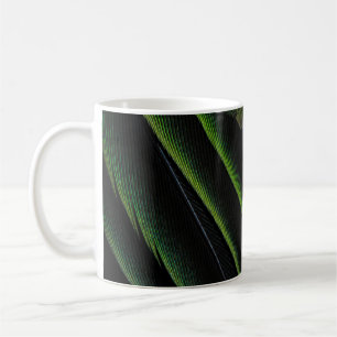 Groene en zwarte vlechttextiel koffiemok