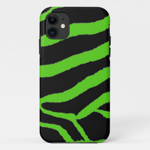 Groene en zwarte Zebra afdrukken iPhone 11 Hoesje