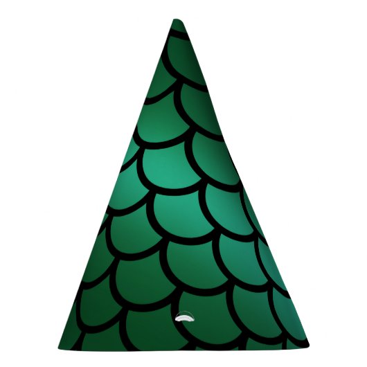 Groene en zwarte zeemeerminnende vis feesthoedjes (Rechts)