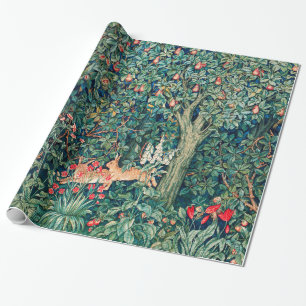 Groene ENERGIE, BOSBOUWDIEREN, hazen, groene Flore Cadeaupapier