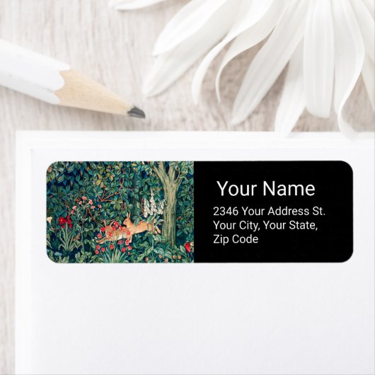 Groene ENERGIE, BOSBOUWDIEREN, hazen, groene Flore Etiket (Insitu)