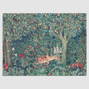 Groene ENERGIE, BOSBOUWDIEREN, hazen, groene Flore Tissuepapier